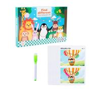 CRDARAAV Gioco Cerca e Trova Differenze Gioco Gioco di Pensiero Logico Giocattolo di Formazione per Bambini Ragazzi Stile B