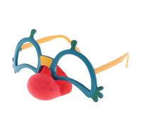 CRDARAAV Occhiali divertenti da clown con naso rosso, per feste e feste in maschera