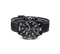 CRDARAAV Orologio da polso da uomo in plastica con superficie a specchio e cinturino in lega per sport d'affari con fibbia in acciaio inox, accessori, Giallo, as description