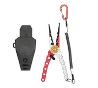 CRDARAAV Pinze da pesca per rimuovere l'amo, pinze per anelli divisi, forbici professionali portatili, rosse, 20