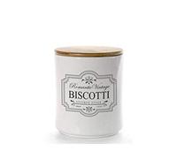 cre Barattolo biscottiera Contenitore Biscotti in Ceramica Tappo in Legno Decoro Vintage Home 14 * 17 cm 754173