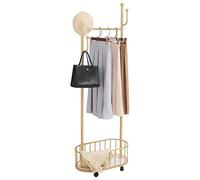 Cre Cra Appendiabiti con Ruote,Appendiabiti da Terra,Stand Appendiabiti,Appendiabiti oro,Stander Appendiabiti con rotelle,stand porta abiti,porta abiti,appendi abiti moderni,asta appendiabiti