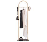 Cre Cra Marmo Stand Appendiabiti Porta Abiti Multifunzionale Attaccapanni Autoportante con Ripiano Camera da Letto Oro Appendiabiti in metallo Attaccapanni Abiti Appendiabiti da Terra(Colore: Oro)