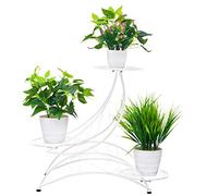 Cre Cra scaffale porta piante Bianco,supporto per piante in metallo,porta fiori,portafiori balcone,porta fiori in ferro battuto da esterno,supporto per fiori,fioriera,scaffal porta piant Nero