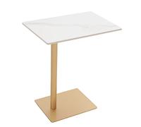 Cre Cra Tavolino a forma di C,Marmo Tavolino,Tavolino da Divano per Caffè,Tavolo Moderno Per Soggiorno, Camera,Tavolino Laterale,Tavolino In Metallo,tavolino da snack mobile computer,Tavolino Oro