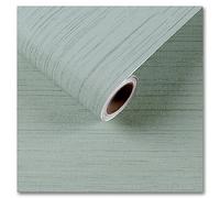 CRE8TIVE Carta da Parati Effetto Lino Verde Menta Adesiva per Mobili 30cm x 200cm Autoadesiva per Armadio Soggiorno Bagno Impermeabile Camera da Letto Vintage
