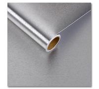 CRE8TIVE Pellicola adesiva metallica, argento, autoadesiva, resistente al calore, per mobili, cucina, impermeabile, per cucina, piano di lavoro, armadio, 30 x 200 cm