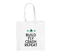 Crea, Fly, Urto, Ripetere - Borsa Tote IN Tela - Drone Love Aviatore Equipment