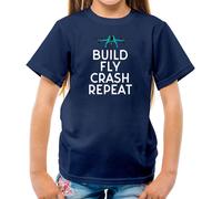 Crea, Fly, Urto, Ripetere - T-Shirt - Drone Love Aviatore Equipment Pilota