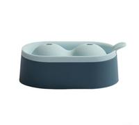 Crea grandi palline di ghiaccio con vassoio in silicone per cubetti di ghiaccio con imbuto per un facile riempimento, facile rimozione e pulizia del ghiaccio (blu)