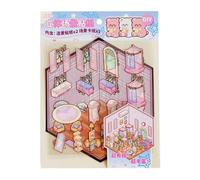 Crea i tuoi adesivi per la casa,adesivi per scene in miniatura,Effetto paesaggistico | Adesivi per scene di casa per animali domestici, scene