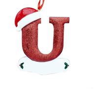 Crea i tuoi messaggi con questi ornamenti per albero di Natale personalizzabili con 26 lettere (U)