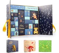 Crea il tuo calendario dell'Avvento, calendario dell'Avvento vuoto da riempire, 24 scatole colorate riutilizzabili per il conto alla rovescia di Natale per riempire le tue scatole del calendario