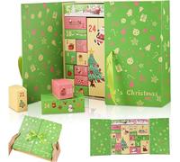 Crea il tuo calendario dell'Avvento, calendario dell'Avvento vuoto da riempire, 24 scatole colorate riutilizzabili per il conto alla rovescia di Natale per riempire le tue scatole del calendario