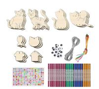 Crea il Tuo Carillon Eolico,Campanello eolico per | Confezione da 12 campanelli eolici di Arte e Artigianato | Progetti Primavera per, Ornamenti Colorazione in Legno incompiuto, creazione di