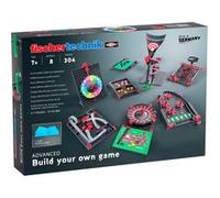 fischerfischertechnik Build-Your-Own-Game 564067 - costruzioni per bambini, giochi bambino da 7 anni, raccolta di giochi come roulette, ruota della fortuna e labirinto