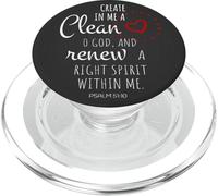 Crea In Me Un Cuore Pulito O Dio E Rinnova Uno Spirito Giusto PopSockets PopGrip per MagSafe