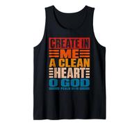 Crea in Me Un Cuore Pulito O God Salmo 51:10 Vintage Canotta