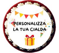 Crea La Tua CIALDA per Torta Personalizzata - Cialda in Fibra Vegetale per Torta Personalizzata - diametro 20 cm circa - Decorazione per Torte - Foglio A4 da Ritagliare - Cialda Torta Rettangolare