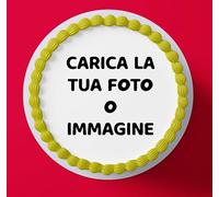 Crea la Tua Cialda per Torta Personalizzata con Foto - Decorazione Alimentare in Pasta di Zucchero Gluten Free, Formato Rotondo