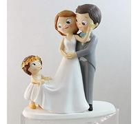 CREA LA TUA FAMIGLIA Cake topper - Statuina per torta sposi con bimba AMPLIABILE CON ALTRI BAMBINI