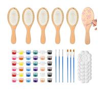 Crea la Tua Spazzola per Capelli | Kit Spazzola Fai Da Te | Set Pettine in Legno Dipinto a Mano | Per Artisti Adulti Donne Principianti Arte Hobbistica Famiglie Compleanno Vacanze