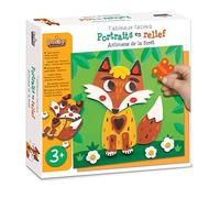 Créa Lign - Cofanetto per progetti creativi con ritratti in rilievo "Animali della foresta", colore: Marrone