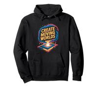 Crea mondi in movimento Animazione Disegna Schizzo Animazione Felpa con Cappuccio