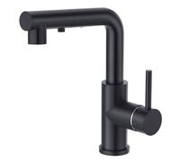 CREA Rubinetto Cucina con Doccetta a 3 Funzioni, Miscelatore Cucina con Docking Magnetico, Rubinetto Lavello Cucina Girevole a 360°, Rubinetto per Cucina o Bagno, Nero Opaco