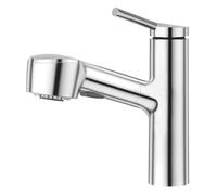 CREA Rubinetto Cucina con Doccetta Estraibile a 2 Modalità,Miscelatore Monocomando per Lavello,Rubinetti in Acciaio Inox 304, Acqua Fredda e Calda,Risparmio Idrico,Cromo