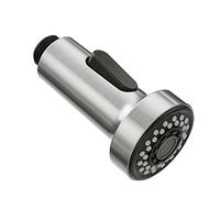 CREA Rubinetto da Cucina con Testa a Spruzzo, Doccetta per Rubinetto G 1/2 Rubinetto Testa a Spruzzo, Spazzolatoio idrico, rubinetto da cucina, finitura cromata con pulsante di controllo, Spazzolato