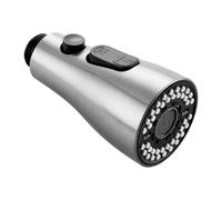 CREA Testina di Ricambio per Rubinetto da Cucina, Doccetta 3 Funzioni per Connettore G1/2, Ugello di Ricambio, Beccuccio a Spruzzo Spazzolato