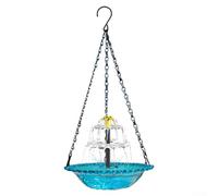 Crea un uccello nel tuo giardino con questa bellissima fontana per uccelli ad energia solare (blu)