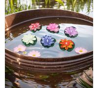 Crea uno splendido ambiente esterno con 6 pezzi luci LED finte fiori di loto