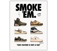 CREAARO Hypebeast - Poster da parete, motivo: Sneaker Travis Scott, decorazione estetica, 30,5 x 40,6 cm