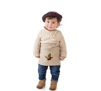 Creaciones Llopis | Kit o Costume di Castagnero Beige Foglie per bambini: Grembiule e berretto (1-2 anni)