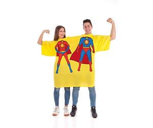 Creaciones Llopis Maglietta Costume Doppio Super Eroi Birras per Adulti
