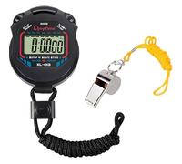 CREADY® Cronometro Sportivo Professionale con Fischietto in Acciaio Inox | Digitale per Calcio, Nuoto o Atletica | per Concorsi con Fischietto Arbitro | Palestra