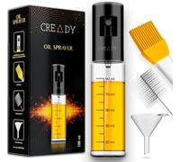 CREADY | Spray olio da cucina 100ml | Dispenser olio spray | Oliera spray multiuso | Acciaio inossidabile e vetro | Riutilizzabile
