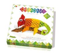 CreativaMente-141333 Anime Creagami-Camaleonte-Origami 3D, Multicolore, Medium, 717