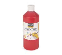 Creall Basic Color Tempera Rosso Chiaro, 500 ml, pittura lavabile per bambini, scuola e hobby creativi, pittura a base d’acqua, finitura opaca, Poster Paint