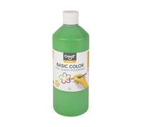 Creall Basic Color Tempera Verde Medio, 500 ml, pittura lavabile per bambini, scuola e hobby creativi, pittura a base d’acqua, finitura opaca, Poster Paint