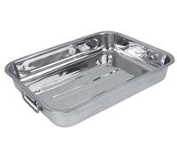 Crealys 500535 - Teglia da Forno in Acciaio Inox, 32 x 24 cm