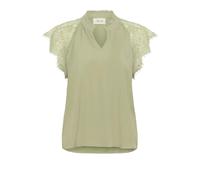 Cream - Blusa in pizzo con scollo a V e maniche in pizzo - - Blouses & Shirts - Donna - Verde - XL