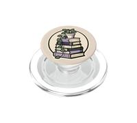 Cream Book Tower con una pianta per gli amanti dei libri PopSockets PopGrip per MagSafe
