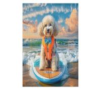 Cream Coloredpoodle Puzzle 1000 Pezzi Per Amici E Famiglia in Serata Pet Dog Rompicapo Sfida Creativa Giochi Da Tavolo Relax E Intelligenza Regalo Natale 1000 PCS