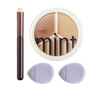 Cream Concealer -, 3-Color Makeup Set, lunga copertura, Sturdy Container, Smooth Blendable Texture, Portable Travel Size, Ideal for Dark Circles Blemishes