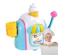 Cream Creams Maker Bubble Machine - Biango di dessert giocattolo, set per bambini | Design interattivo colorato Motore di bacchetta rotante pretende la stazione di scoop per intrattenere i bambini in