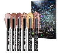 Cream Eyeshadow Stick Lightweight Eye Makeup Penn | Lightweight - Bastone per Eyeshadow impermeabile, 6 colori, per il trucco quotidiano delle vacanze