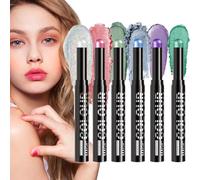 Cream Eyeshadow Stick Set, Long Lasting Makeup, 78,02 x 87,7 Inches Shimmer Waterproof Tools 6 , Portable Travel Cosmetics for Women Girls Daily Routine Birthday Holiday Beauty